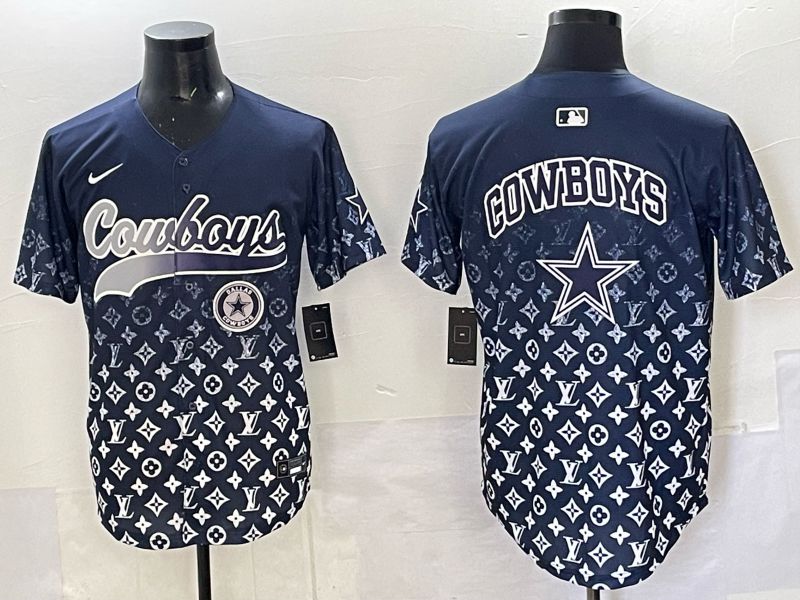 Men 2025 Dallas Cowboys Blank Drak Blue Nike Limited NFL Jersey 010->dallas cowboys->NFL Jersey